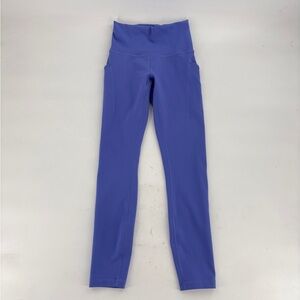 lululemon racer blue leggings 4 running pants yoga sports leisure
